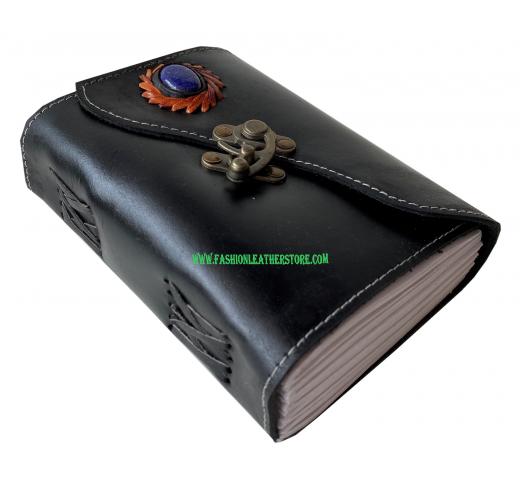 antique hard cover leather journal